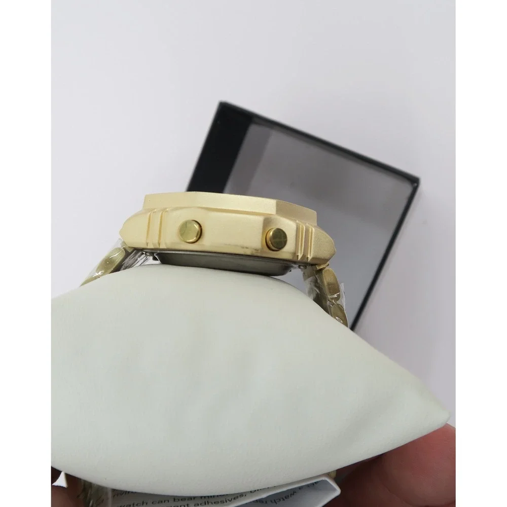 Activa‎ Signal X Unisex Watch 45.5mm Dual Time Gold Tone Analog Digital New